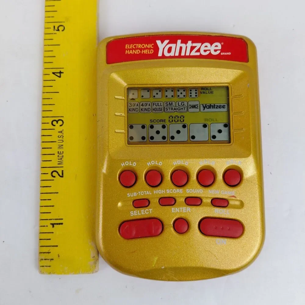 Hasbro Yahtzee Handheld Electronic Game Tested Working Clean 2002 Vintage